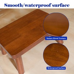 Wooden Step Stool 6.3″ Height 500 lbs Load Capacity – Non-Slip Foot Stool