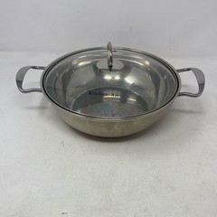 KitchenArt Artist Premium Stainless Wok w/ Lid, 12in, Silver
