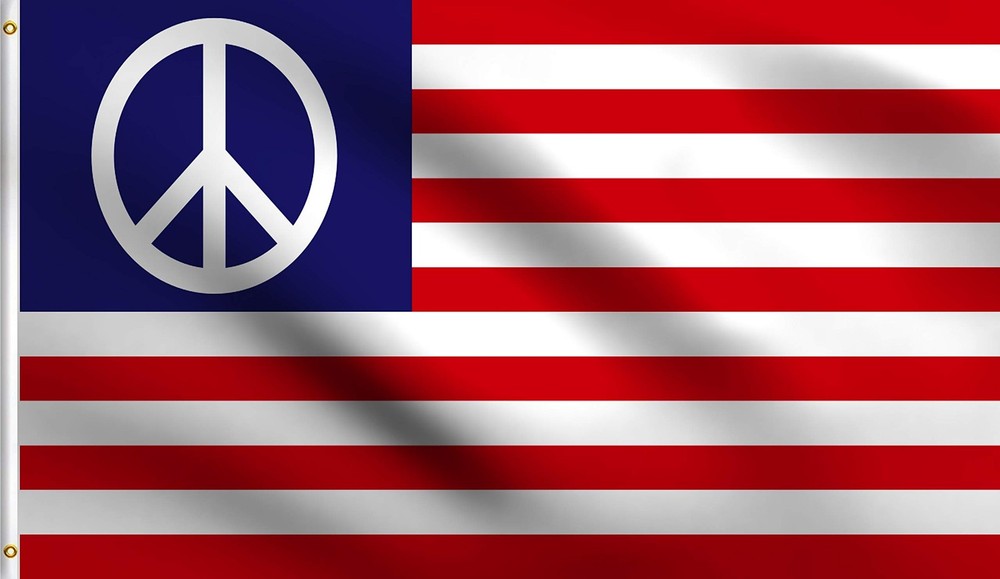 DMSE USA United States US Peace Flag 3X5 Ft Foot 100% Polyester 100D Flag UV …