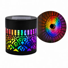Solar Mandala Mosaic Lights 7 Color Changing Outdoor Solar Fence Decor Lamp