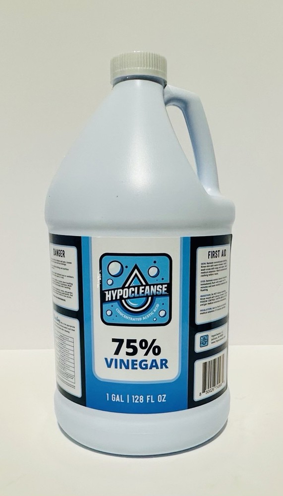 75% Vinegar – Concentrated Acetic Acid – All Natural Cleaning Vinegar – 1 Gallon