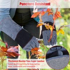 Rose Gloves Gardening Long Cactus Thorn Puncture proof Leather Sleeve Protector