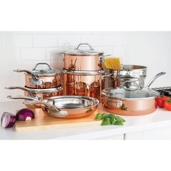 Viking 13 Piece Tri Ply Copper Cookware Set Pots Pans Kitchen Cooking Set
