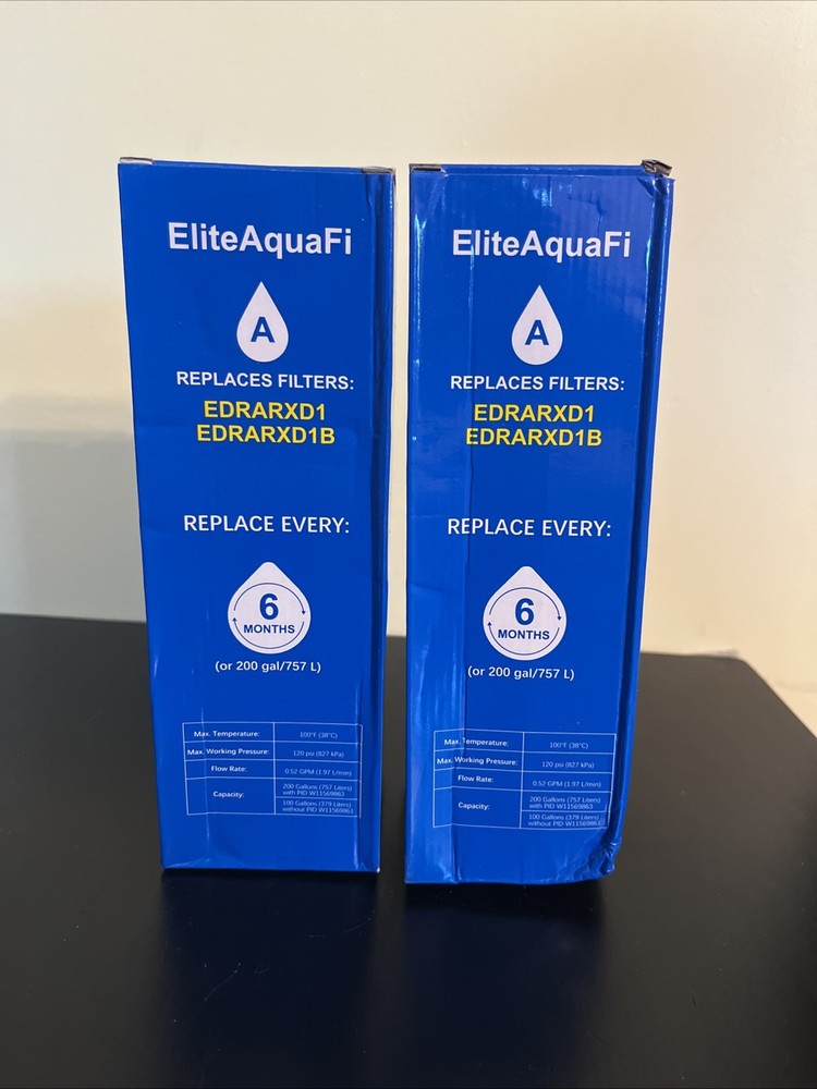 Refrigerator Water Filter 6 Months 200 GAL White 2 Pack ~READ~
