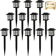 12Pack Solar Pathway Lights Outdoor Landscape Solar Waterproof Garden LED Lights