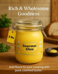 Premium Gourmet Clarified Butter-Organic GrassFed Versatile Healthy Cooking Ghee