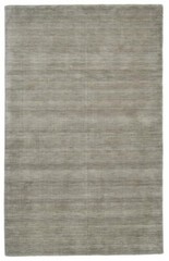 8′ X 11′ Gray and Ivory Wool Hand Woven Area Rug