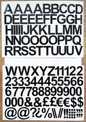 1″, 2″, 3″ SELF ADHESIVE VINYL LETTERS & NUMBERS UPPER STICKERS CAR STICKER