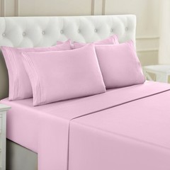1800 Series 6 Piece Bed Sheet Set Soft Deep Pocket Twin King Queen Full Sheets