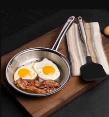 M5 Pro-Ply 5-Ply Stainless Steel Frying Pan |Oven &Dishwasher Safe-Extra sturdy.