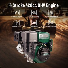 212/420cc 7/15HP Gasoline Engine Motor Horizontal Recoil Electric Start