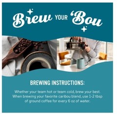 Caribou Coffee Decaf Caribou Blend Medium Roast Ground Coffee, Arabica 12 oz New