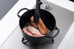 Le Creuset Signature Cocotte Ronde 18cm Matte Black Enamel Iron Silver Knob New
