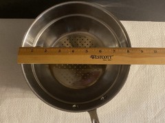 ALL-CLAD 8″ Stainless Steel Double Boiler Steamer Strainer No Lid 3 Quart