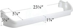 Door Middle Rack White Compatible with Frigidaire Refrig 240535201 AP3214686