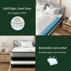 12″14″ Mattress Twin Full Queen King Size Gel Memory Foam Pocket Spring in a Box