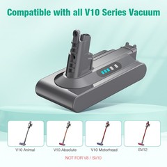 6000mAh 25.2V Battery for Dyson V10, Animal , Absolute , Motorhead SV12 .Fluffy
