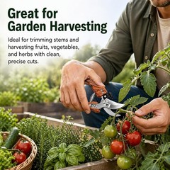 Pruning Shears Garden Trimming Clean Cuts Hand Pruners Roses Herbs Branches New