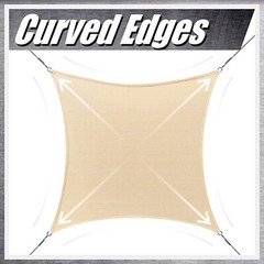 8′ 10′ 12′ Rectangle Square Sun Shade Sail Canopy Fabric Cover Outdoor Patio