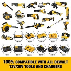 2Pack For DeWalt 20V 20 Volt Max 8.0AH Lithium Ion Battery DCB206 DCB205 DCB204