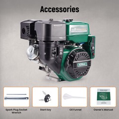 212/420cc 7/15HP Gasoline Engine Motor Horizontal Recoil Electric Start