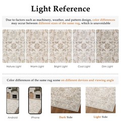 3×5 Machine Washable Area Rugs Vintage Grey – Neutral Non Slip Stain Resistan…