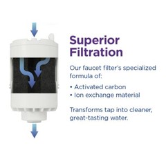 PUR FM3333B Faucet Water Filtration System- Vertical Mount, White, Lead Reducing