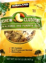 Kirkland Signature Cashew Clusters with Almonds & Pumpkin Seeds 32oz EXP 08/2024