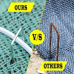 Landscape Staples 4/6/8/10/12 Inches 11 Gauge Galvanize Garden Stakes Fabric SOD