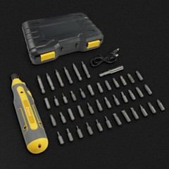 4V Cordless Electric Screwdriver Kit USB Rechargeable Power Tool 43PCS Bits Set