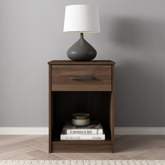 SALE! Mainstays Ardent Nightstand with 1 Drawer, Dark Walnut, NEW, FREE SHIPPING