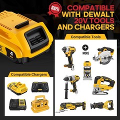 2Pack 4.0AH For DEWALT DCB201 20V 20 Volt Max Lithium Compact Battery DCB204-2