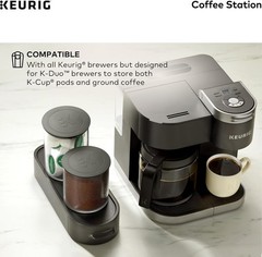 KEURIG Coffee Station Storage Organizer – Holds Both K-Cup & Ground Coffee