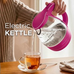OVENTE Electric Kettle, 1.5L Borosilicate Glass Countertop Water Heater and
