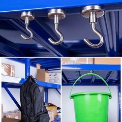 10 Pack Dia Strong Magnetic Hook Hanger N52 Neodymium Clamping Magnet Hooks USA