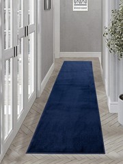ConurDeals Antibacterial Hallway Kitchen Navy Color Soft Anti Slip Runner Rug
