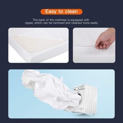 | 8 Inch Twin Mattress | Medium Firm | Gel Memory Foam Mattress | White | Bed in