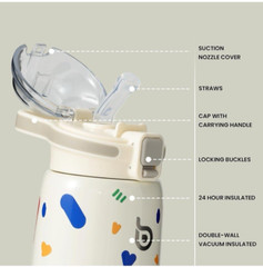 BOTTLE BOTTLE Kids Water Bottles for School 16 oz Stainless Steel Drink Bottle