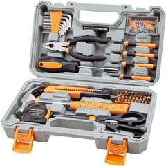 126 Piece Tool Set General Household Hand Tool Kit Orange