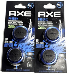 2 Pack Axe Phoenix Car Air Freshener Crushed Mint & Rosemary 30 Days Fresh