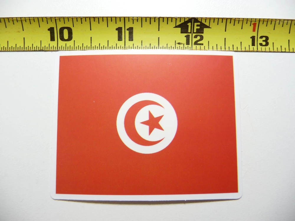 TUNISIA FLAG SMALL STICKER DECAL COUNTRY PRIDE NATION GOVERNMENT FUNNY