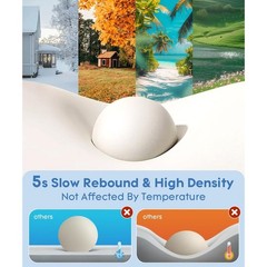 Cooling Memory Foam Pillow W/ Neck Support & Ear Pressure Relief Side Sleepers