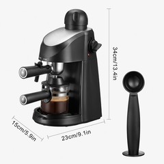 3.5Bar Espresso Maker, Compact Coffee Machine with Milk Frother & Steamer