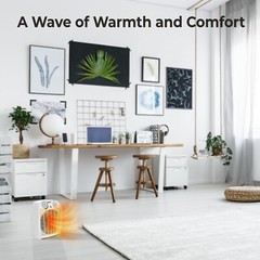 Comfort Zone Portable Fan-Forced Indoor Space Heater with Tip-Over Switch, White