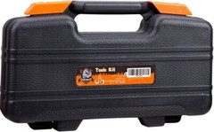CARTMAN 39 Piece Tool Set General Household Hand Kit with Plastic Toolbox Orange