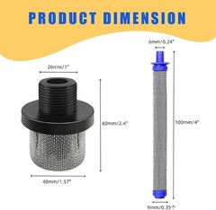 (1pcs) 288716 3/4-Inch Inlet Strainer Thread &(10pcs) 288749 Spray Gun Filter Co