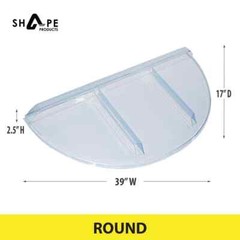 Flat Round Window Well Cover 39 In. W X 17 In. D X 2-1/2 In. H Economy