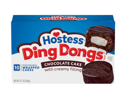Hostess Ding Dongs Snack Cakes, Chocolate Flavor, 12.7 oz Box (10 Count)