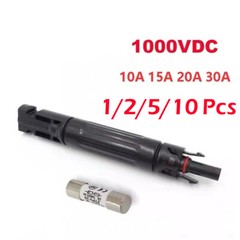 10-Pack 10A 15A 20A 30A in-line Fuse Holder Solar Panel Cable PV Connector USA