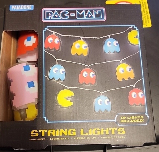 RARE NEW PAC MAN String Lights Paladone New in Box! Multicolor